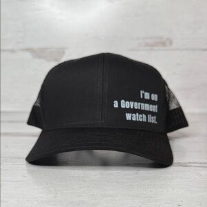 Black Trucker Cap with Humorous Text